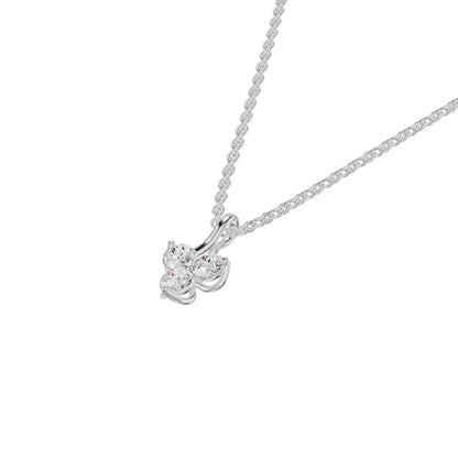 Mini Blossom Round Diamond Pendant