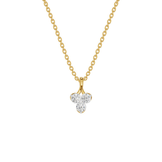Mini Blossom Round Diamond Pendant