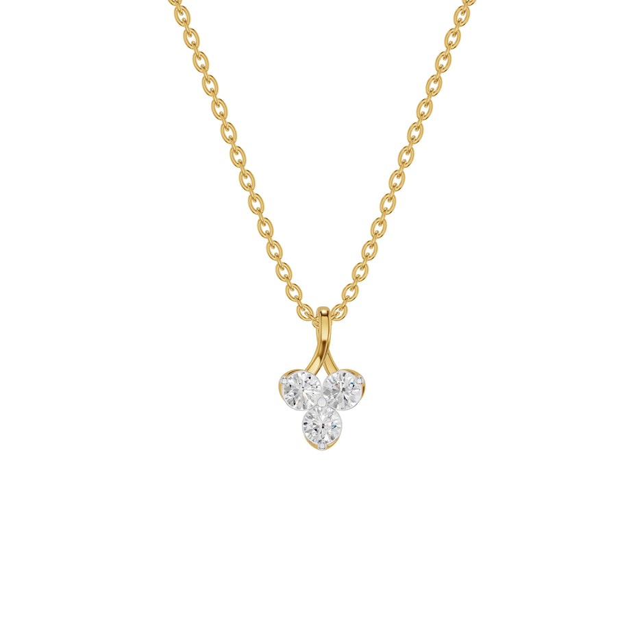Mini Blossom Round Diamond Pendant