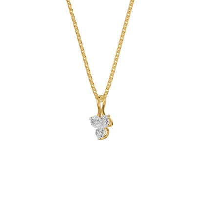 Mini Blossom Round Diamond Pendant