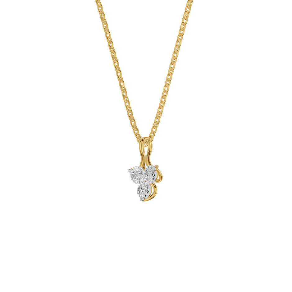 Mini Blossom Round Diamond Pendant