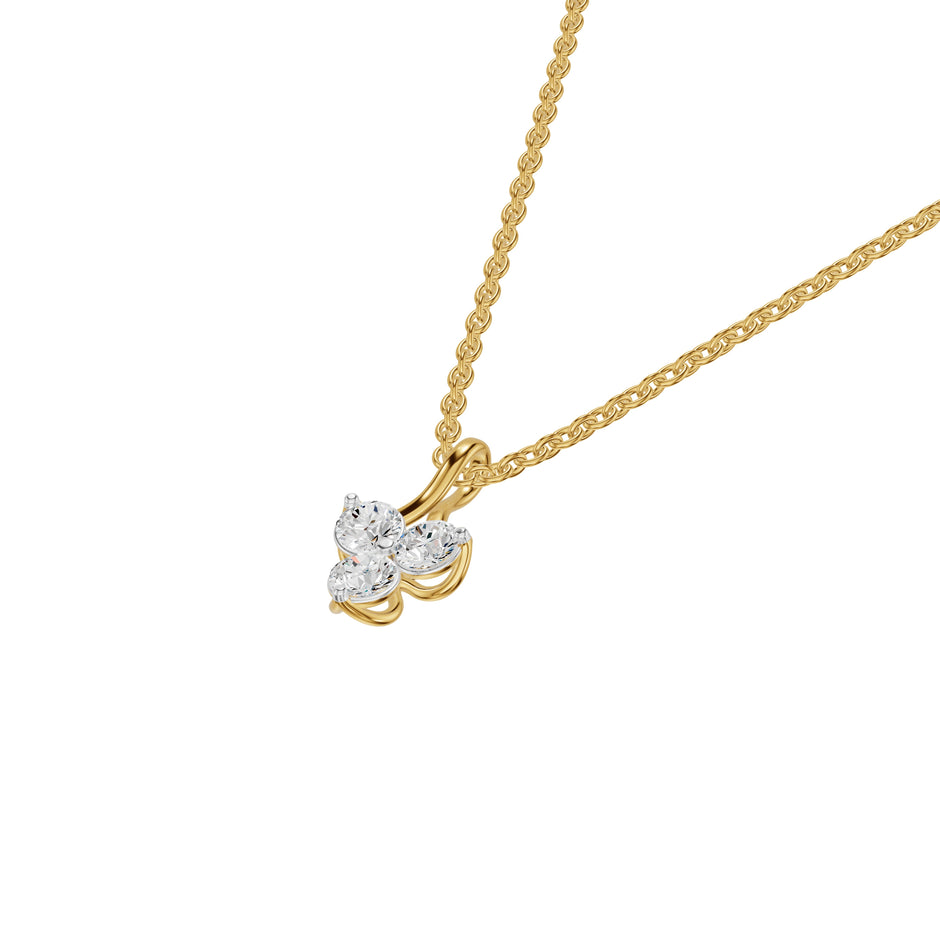 Mini Blossom Round Diamond Pendant