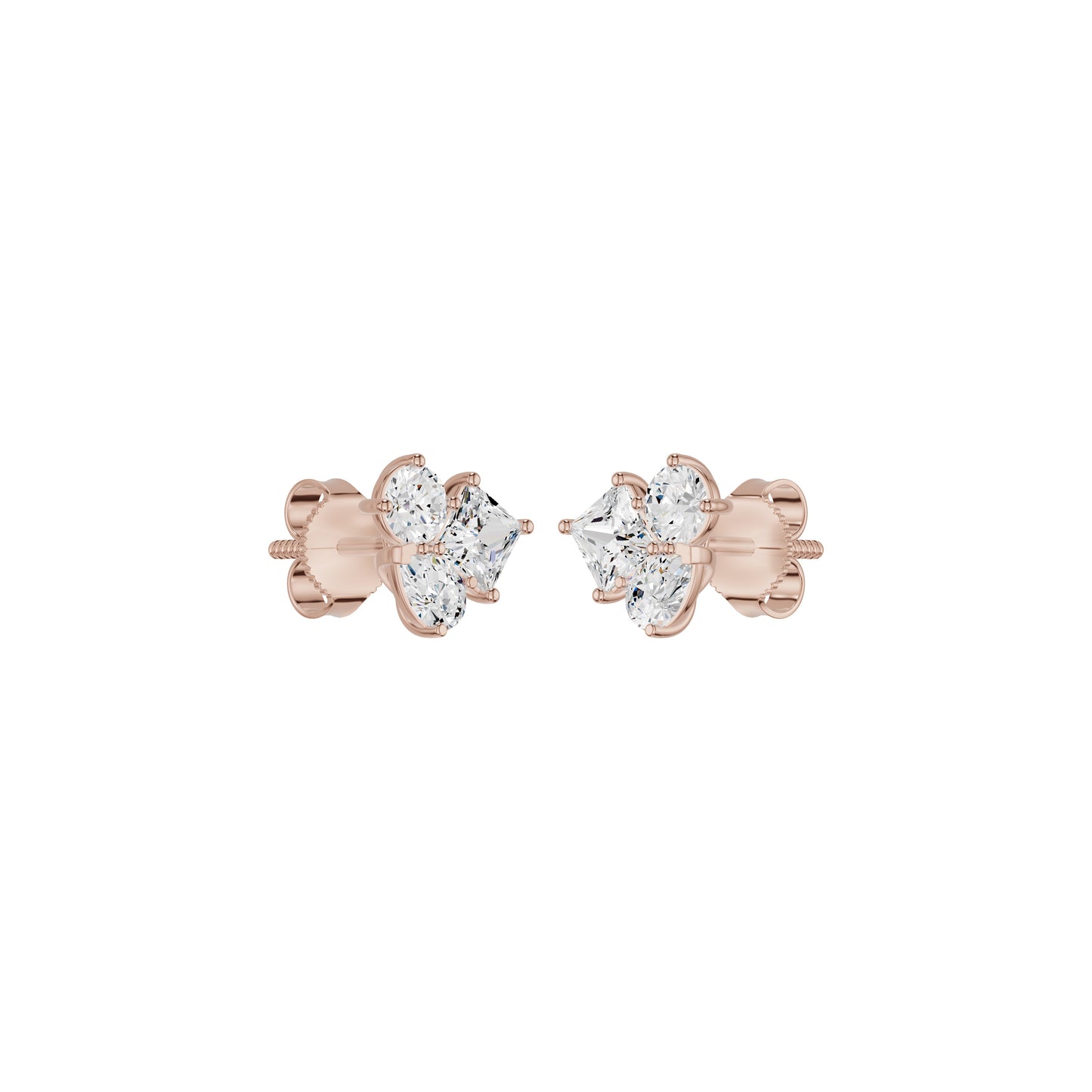 The Trio of Three Diamond Stud Earrings