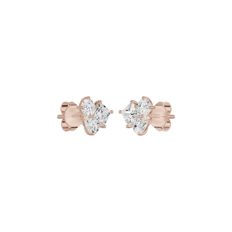 The Trio of Three Diamond Stud Earrings