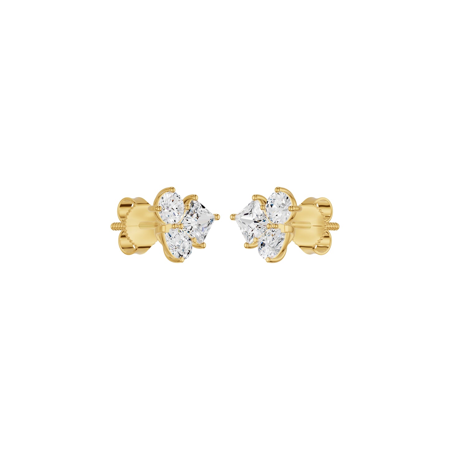 The Trio of Three Diamond Stud Earrings