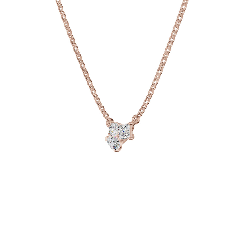 The Trio of Three Diamond Chain Necklace