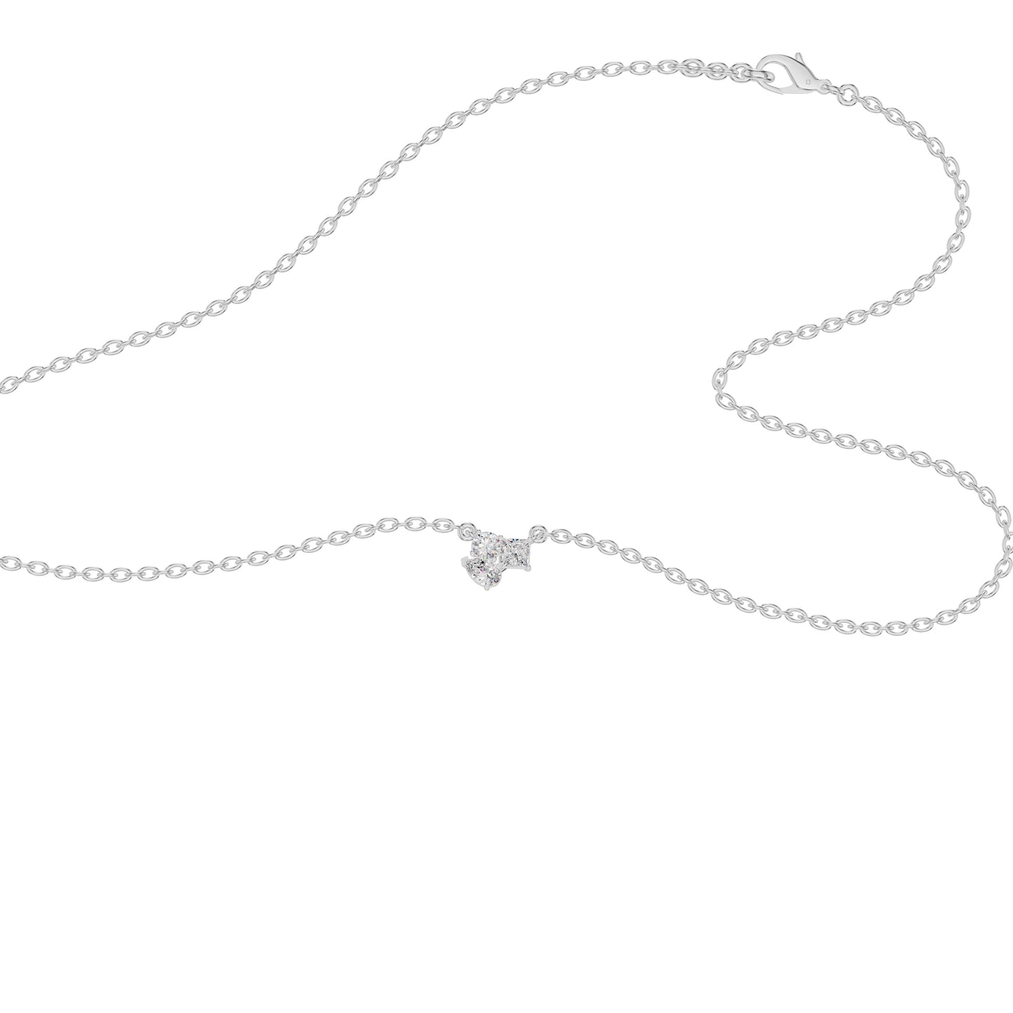 The Trio of Three Diamond Chain Necklace