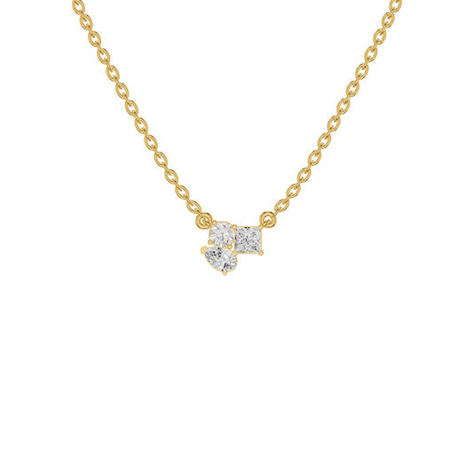 The Trio of Three Diamond Chain Necklace