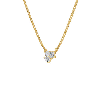 The Trio of Three Diamond Chain Necklace