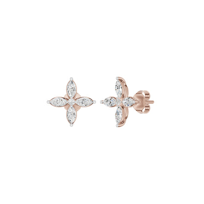 Butterfly Marquise Diamond Stud Earrings