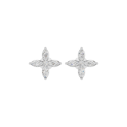 Butterfly Marquise Diamond Stud Earrings