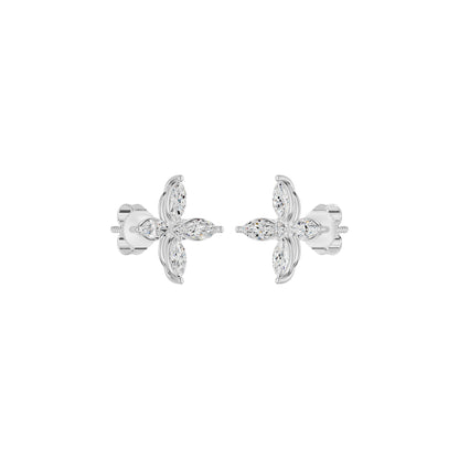 Butterfly Marquise Diamond Stud Earrings