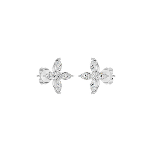 Butterfly Marquise Diamond Stud Earrings