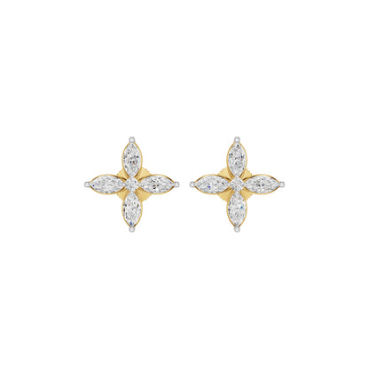 Butterfly Marquise Diamond Stud Earrings