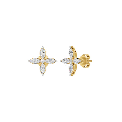 Butterfly Marquise Diamond Stud Earrings