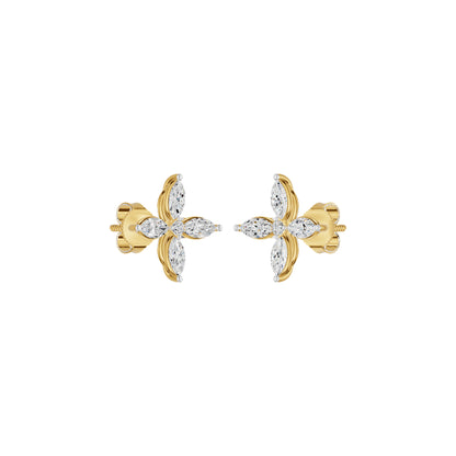 Butterfly Marquise Diamond Stud Earrings