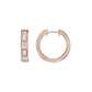 Mixed Cut Eternity Diamond Hoop Earrings