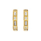 Mixed Cut Eternity Diamond Hoop Earrings