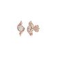 Curved Wave Diamond Stud Earrings 18 KT / Rose Gold