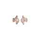 Curved Wave Diamond Stud Earrings 18 KT / Rose Gold