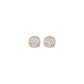Bezel Set Solitaire Diamond Stud Earrings 18 KT / Rose Gold