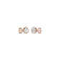 Bezel Set Solitaire Diamond Stud Earrings 18 KT / Rose Gold