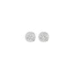 Bezel Set Solitaire Diamond Stud Earrings 18 KT / White Gold