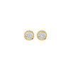 Bezel Set Solitaire Diamond Stud Earrings 18 KT / Yellow Gold