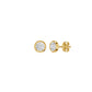 Bezel Set Solitaire Diamond Stud Earrings 18 KT / Yellow Gold