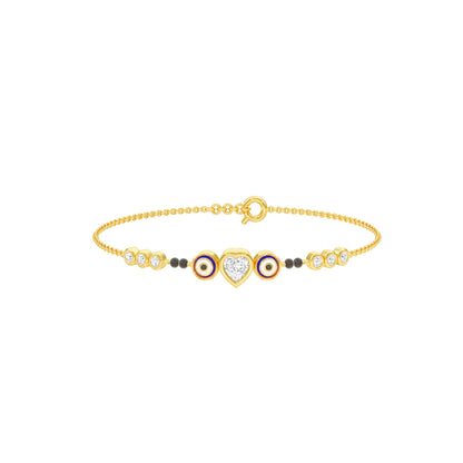 The Protective Gaze Diamond Mangalsutra Bracelet