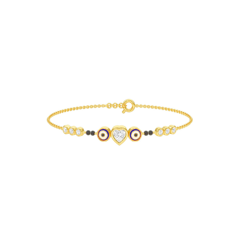 The Protective Gaze Diamond Mangalsutra Bracelet