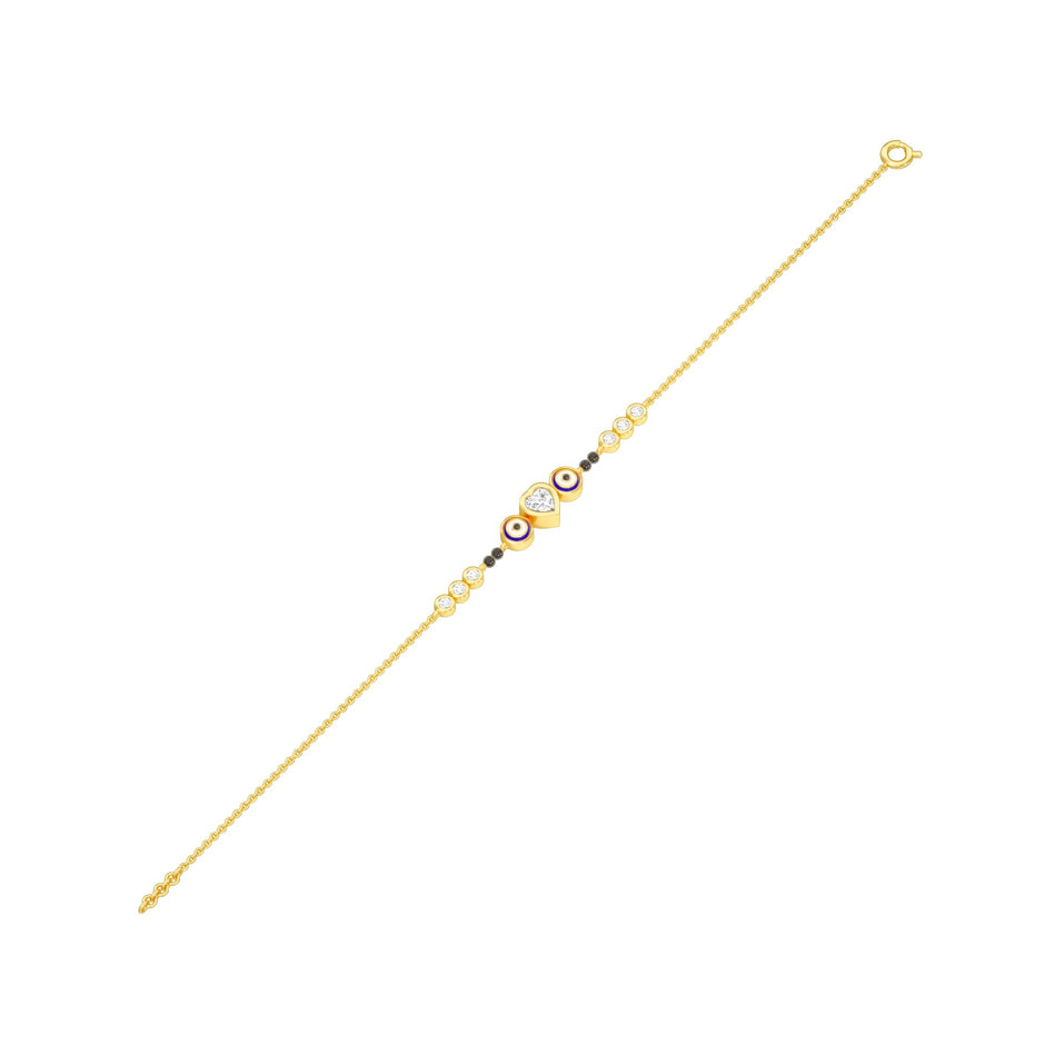 The Protective Gaze Diamond Mangalsutra Bracelet