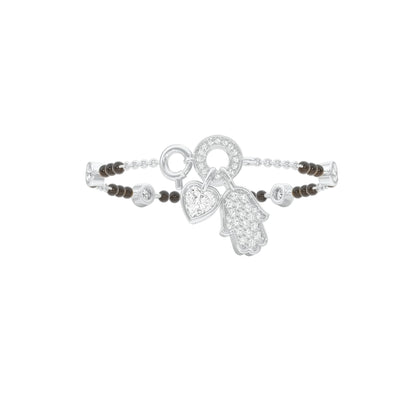 The Sacred Charms Diamond Mangalsutra Bracelet 18 KT / White Gold