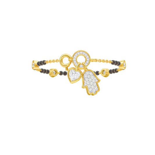 The Sacred Charms Diamond Mangalsutra Bracelet 18 KT / Yellow Gold