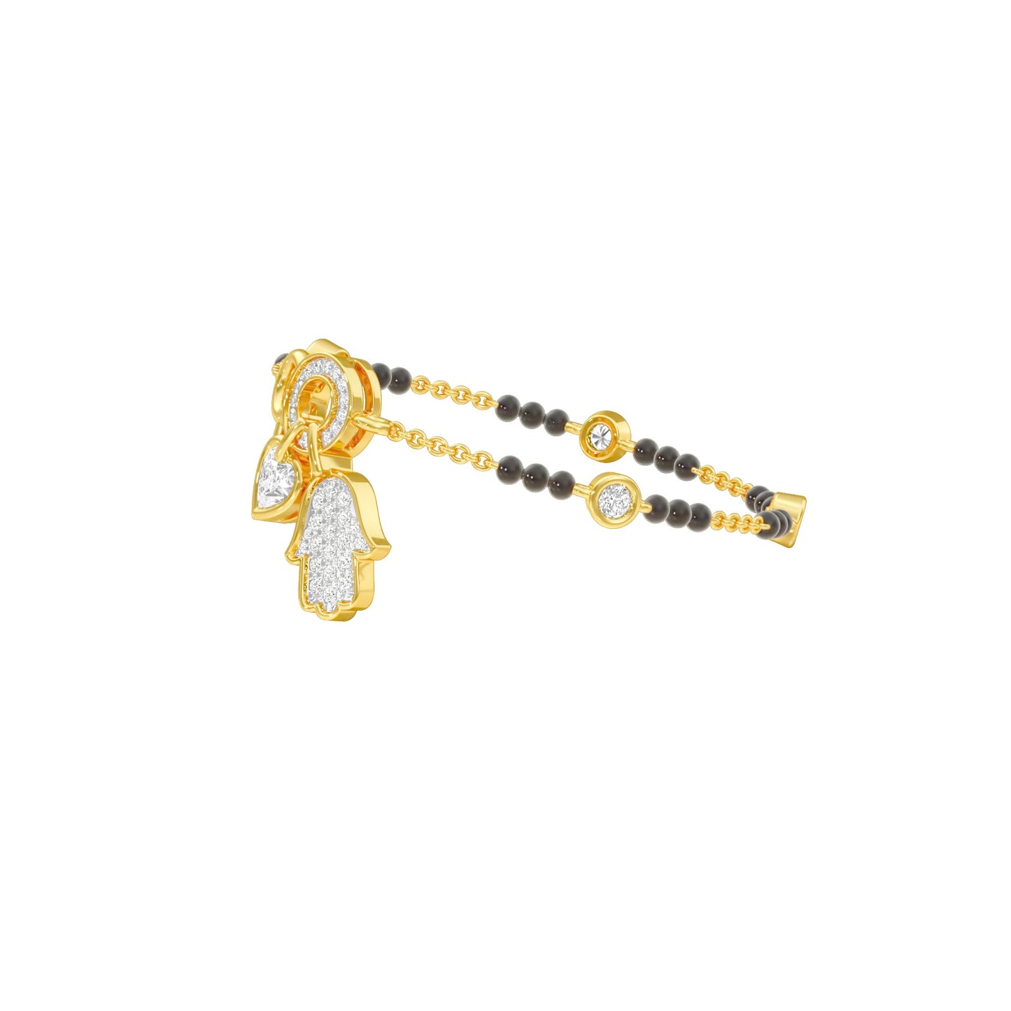 The Sacred Charms Diamond Mangalsutra Bracelet 18 KT / Yellow Gold