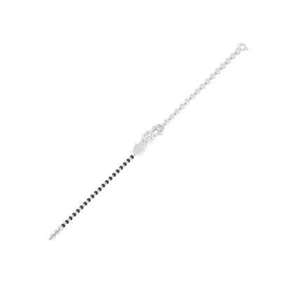 The Protected Heart Diamond Mangalsutra Bracelet 18 KT / White Gold