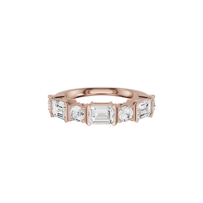 Four Stone Emerald Solitaire Eternity Diamond Ring
