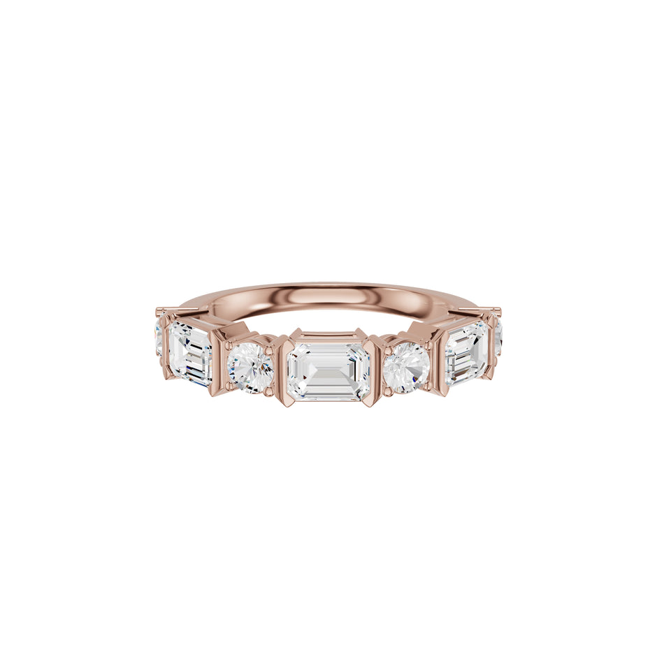 Four Stone Emerald Solitaire Eternity Diamond Ring