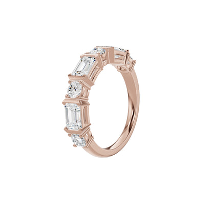 Four Stone Emerald Solitaire Eternity Diamond Ring