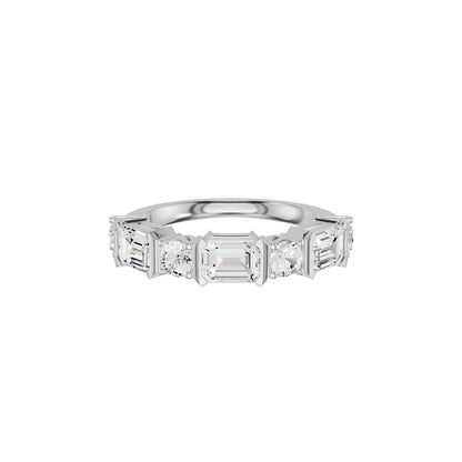 Four Stone Emerald Solitaire Eternity Diamond Ring