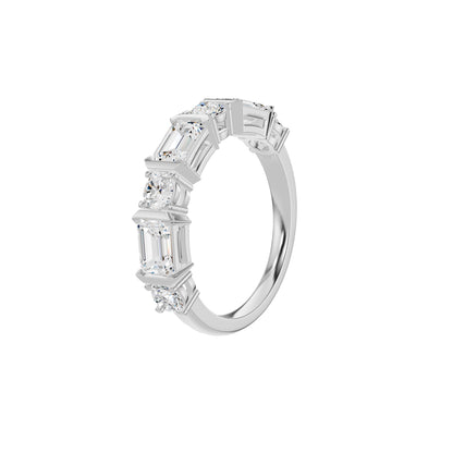 Four Stone Emerald Solitaire Eternity Diamond Ring