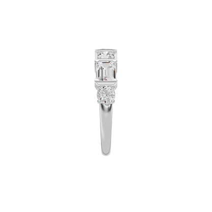 Four Stone Emerald Solitaire Eternity Diamond Ring