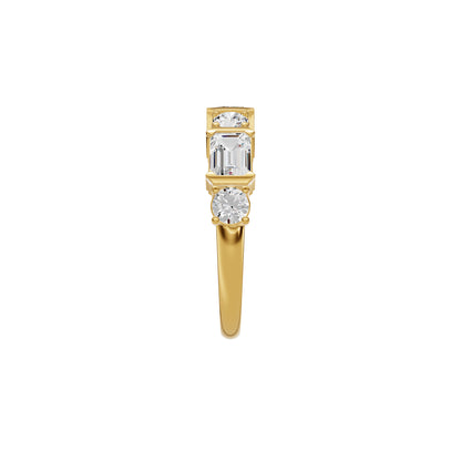 Four Stone Emerald Solitaire Eternity Diamond Ring
