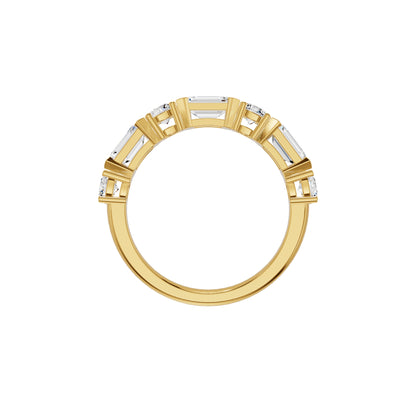 Four Stone Emerald Solitaire Eternity Diamond Ring