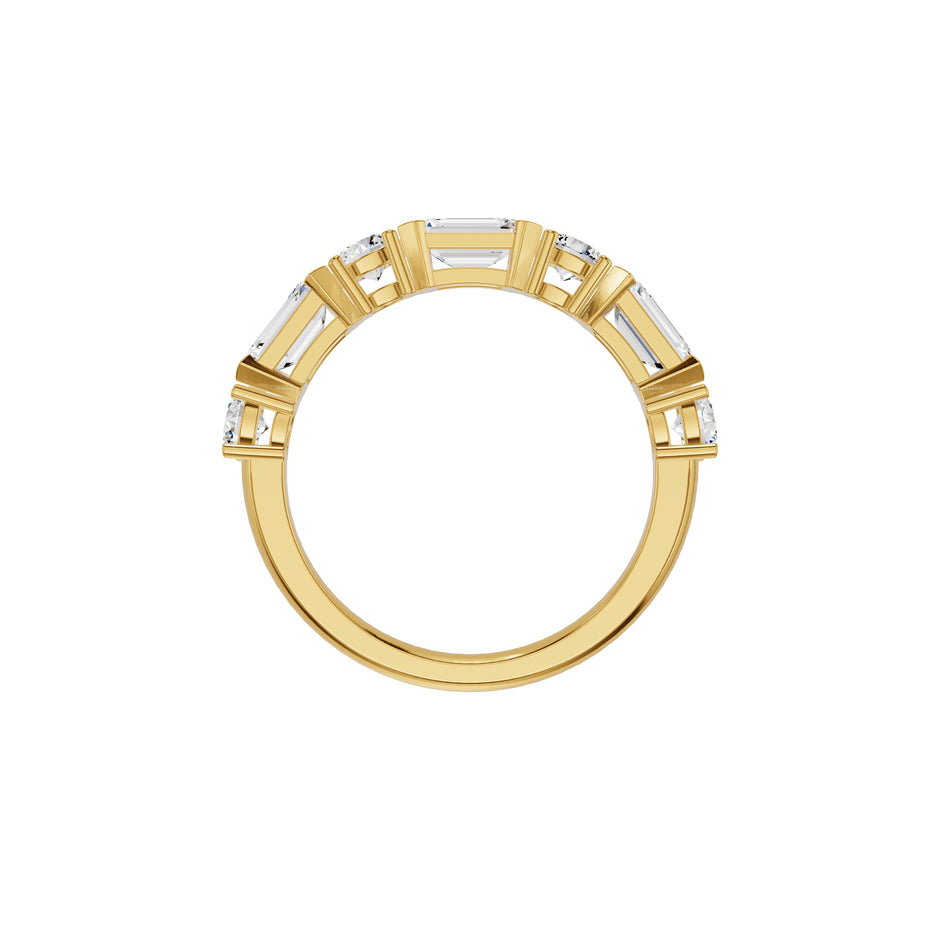Four Stone Emerald Solitaire Eternity Diamond Ring