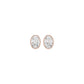 The Oval Drift Solitaire Diamond Stud Earrings 18 KT / Rose Gold