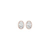 The Oval Drift Solitaire Diamond Stud Earrings 18 KT / Rose Gold