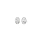 The Oval Drift Solitaire Diamond Stud Earrings 18 KT / White Gold