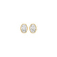 The Oval Drift Solitaire Diamond Stud Earrings 18 KT / Yellow Gold