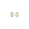 The Oval Drift Solitaire Diamond Stud Earrings 18 KT / Yellow Gold